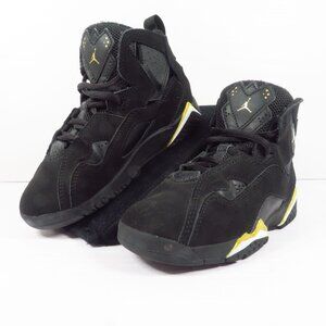 Air Jordan True Flight Sz 12C Toddler Pre School Sneakers Black Gold 343796-017